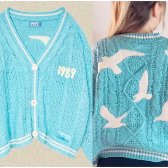 AUTHENTIC Taylor Swift 1989 (Taylor's Version) Seagull Cardigan - NWT - M/L - Picture 1 of 13